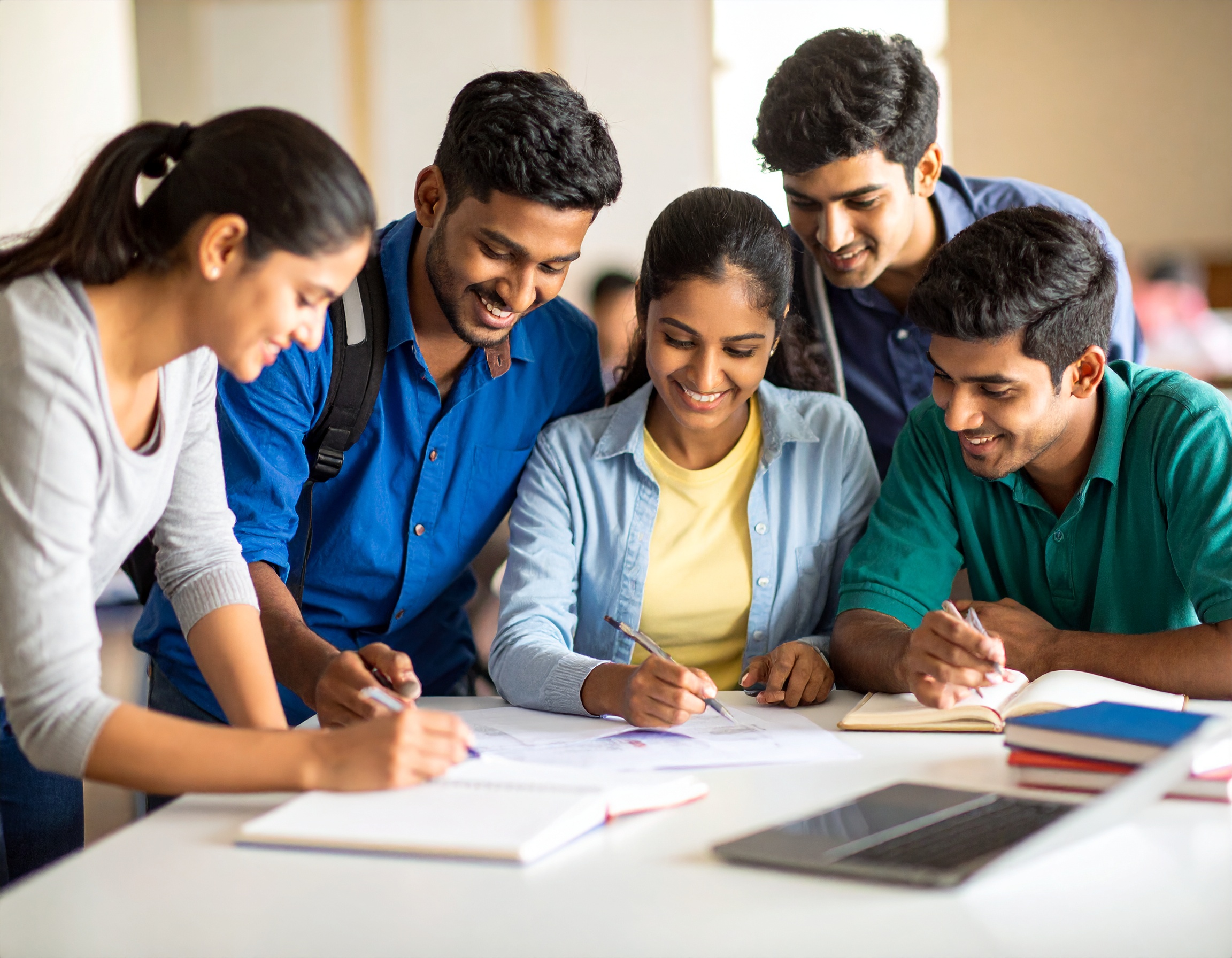 BBA students in group discussion